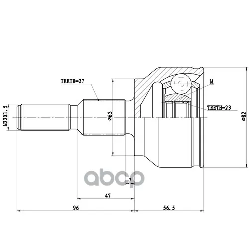 Шрус Ford Focus Iii 11-14 Наруж. Zikmar 