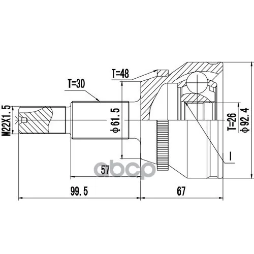 Шрус Toyota Aurion 2006- Наружн. Zikmar 