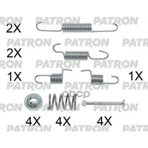 Комплект Монтажный Тормозных Колодок Барабанных Chevrolet Nubira 05- , Lacetti PATRON 