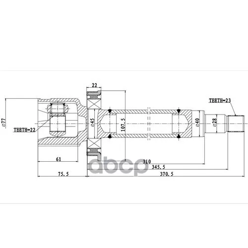 Шрус Ford Focus Ii 05- 1.6Ti Mt Внутр.прав. Zikmar 