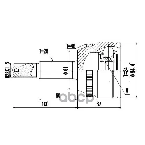 Шрус Наружный Toyota Camry (01--06) Zikmar 