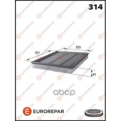 Фильтр Воздушный Nissan Micra 1.5D 03-/Renault Clio 1.2-1.6 EUROREPAR 