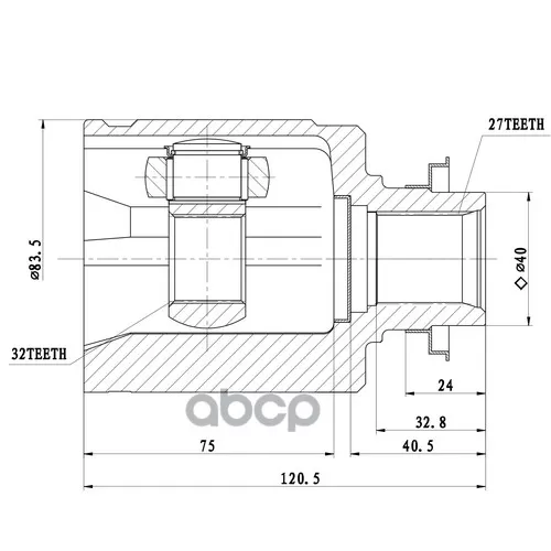 Шрус Honda Cr-V I 2002- Внутр. Zikmar 