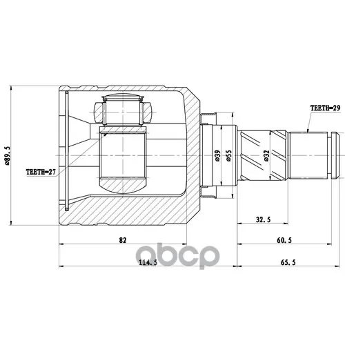 Шрус Nissan Cefiro 1994- Внутр. Zikmar 