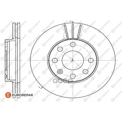Диск Тормозной Chevrolet/Daewoo Lanos/Nexia/Astra F/Corsa B/Vectra A 97- Перед. Вент (Упак. 2 Шт.) EUROREPAR 