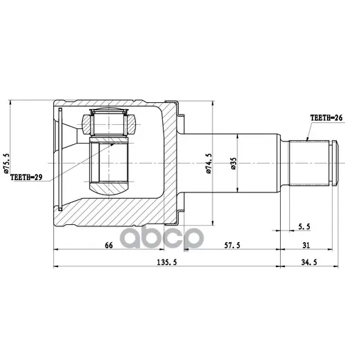 Шрус Suzuki Grand Vitara/ Escudo (98-06) Внутр. Zikmar 