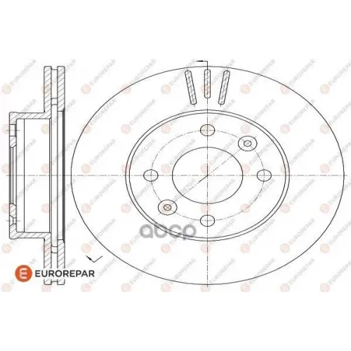 Диск Тормозной Hyundai I10 1.1 08-/Kia Picanto 1.0-1.1 04- Передний Вент.d 241Мм EUROREPAR 
