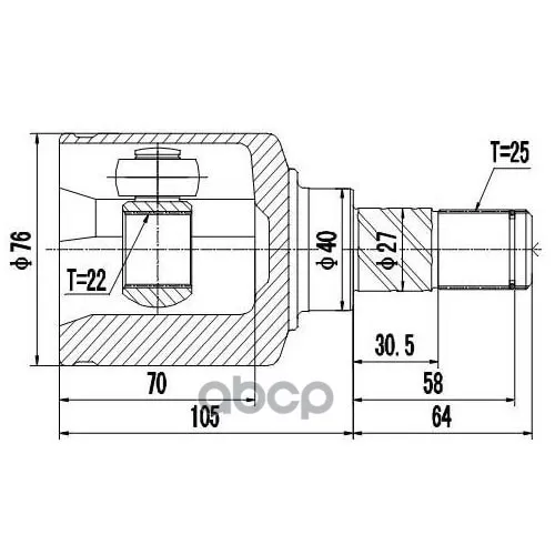 Шрус Nissan Primera 2001- Внутр. Zikmar 