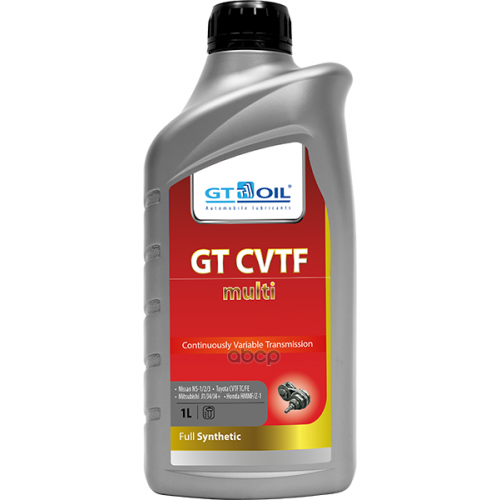 Трансмиссионное Синтетическое Масло Вариатора (Cvt) Gt Cvtf Multi, 1 Л GT OIL 