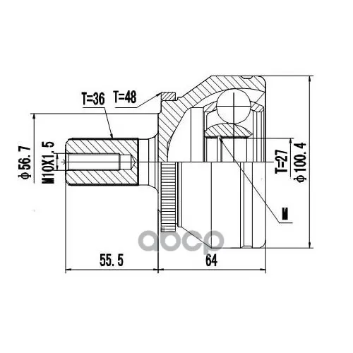 Шрус Volvo Xc90 (03-14) Наружн. Zikmar 