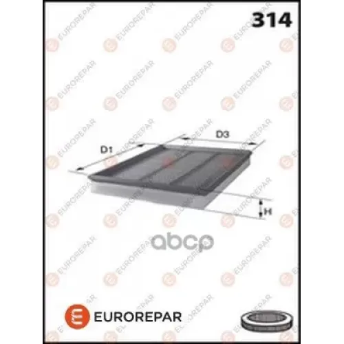 Фильтр Воздушный Audi A4 1.6-3.2 00- EUROREPAR 