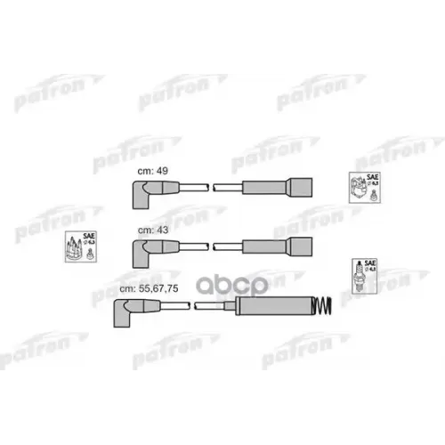 Комплект Проводов Зажигания Opel Ascona C 86-88, Ascona C Hatchback 86-88, Kadett E 86-91, Kadett E PATRON 