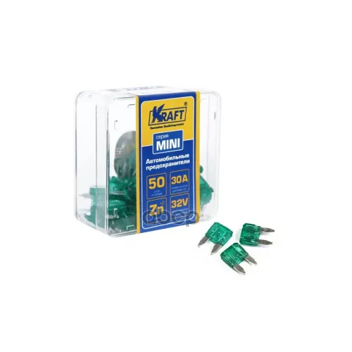 Набор Предохранителей 30А (Mini 50Шт) Пласт.кор. Kraft 