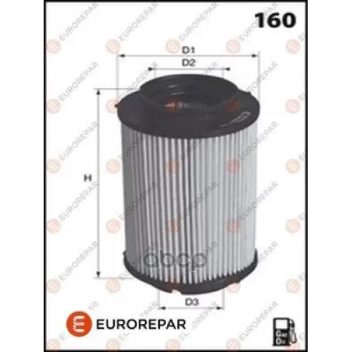 Фильтр Топливный Audi A3 03>, Seat Altea 04>, Skoda Octavia 04> EUROREPAR 