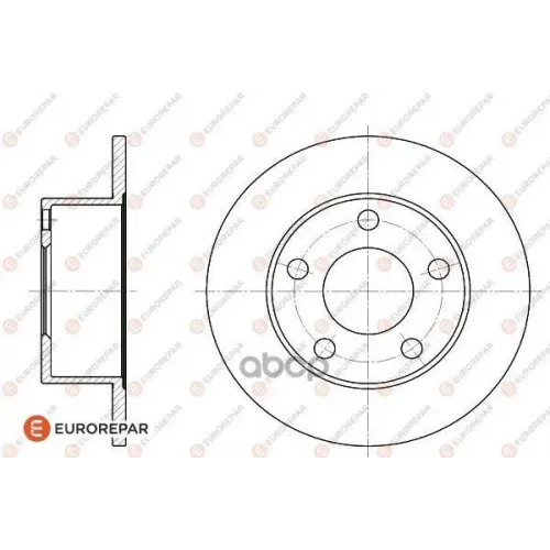 Диск Тормозной Audi A100 91>94/A6 95>05/Vw Passat 97>05 Задний EUROREPAR 