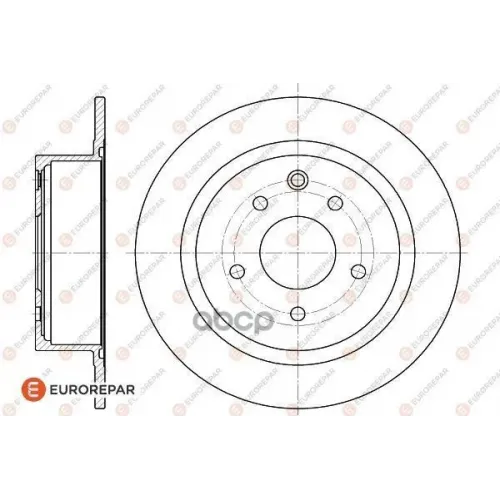 Диск Тормозной Nissan Juke 10-/Qashqai 07- Задний (Упак. 2 Шт.) EUROREPAR 