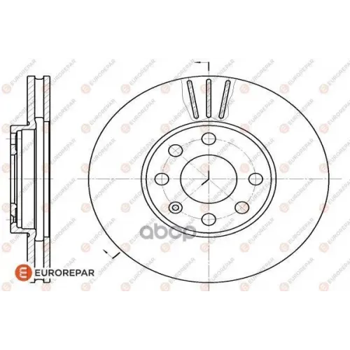 Диск Тормозной Opel Astra G 98- Передний D=256Мм EUROREPAR 