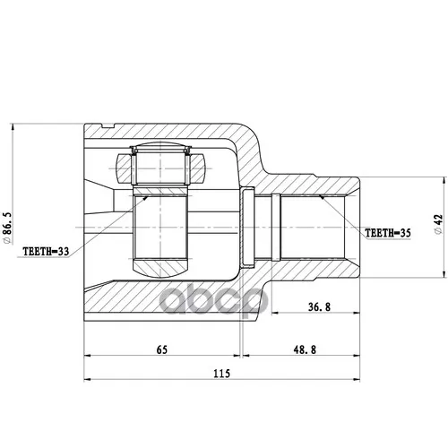 Шрус Внутренний Ford Mondeo Ge (00--07), - R Zikmar 