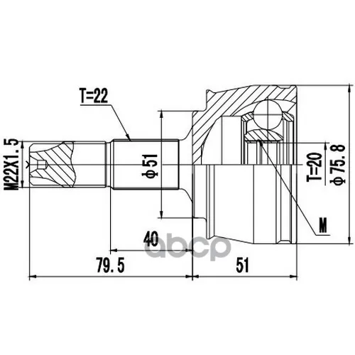 Шрус Opel Corsa D 06- Наружн. Zikmar 