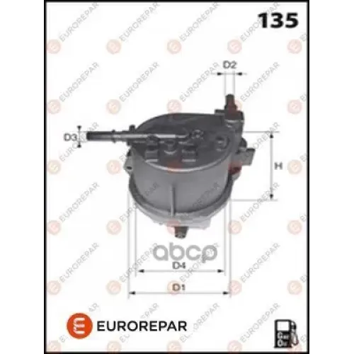 Фильтр Топливный Peugeot 206/Citroen C3/Ford Fiesta/Mazda 2 1.4Hdi EUROREPAR 