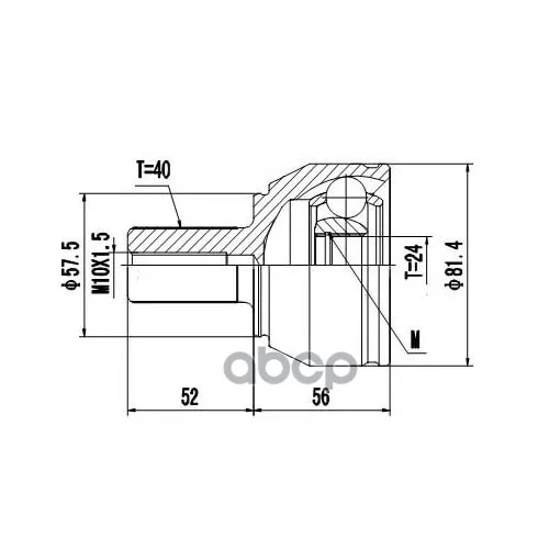 Шрус Ford Mondeo Iv 1.6 07- Нар. Zikmar 
