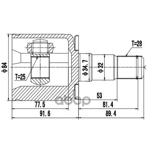 Шрус Mitsubishi L 300 1991- Внутр. Zikmar 