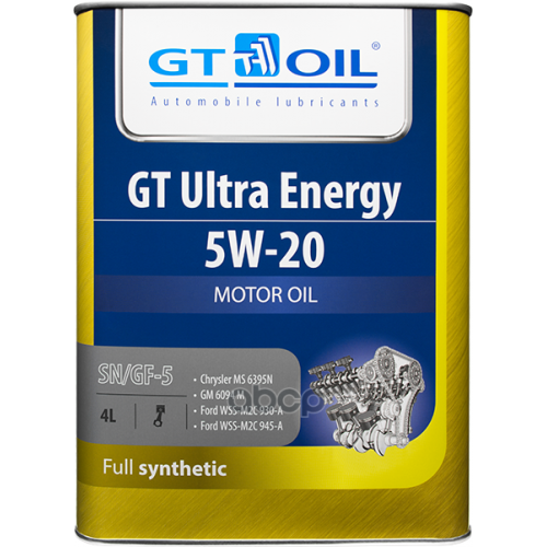 GT OIL Масло Моторное 5W20 Gt Oil 4Л Синтетика Gt Ultra Energy Gf-4