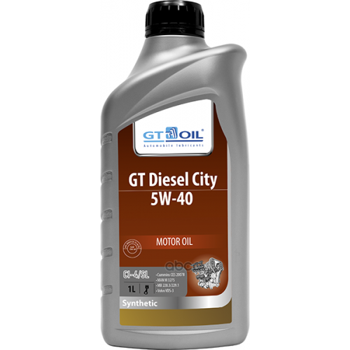 GT OIL Масло Мотороное Универсальное Gt Diesel City 5W-40 1Л 
