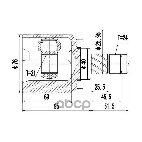Z87624r Зикмар_шрус Внутренний Zikmar 