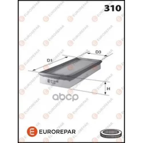 Фильтр Воздушный Citroen C4 04>, Peugeot 206/307 03> EUROREPAR 