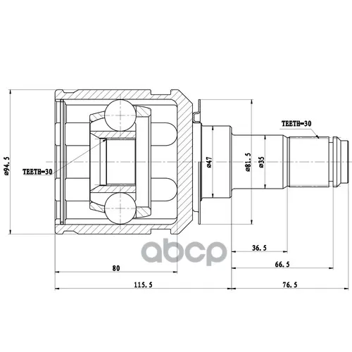 Шрус Toyota 4 Runner 1995- Внутр. Zikmar 