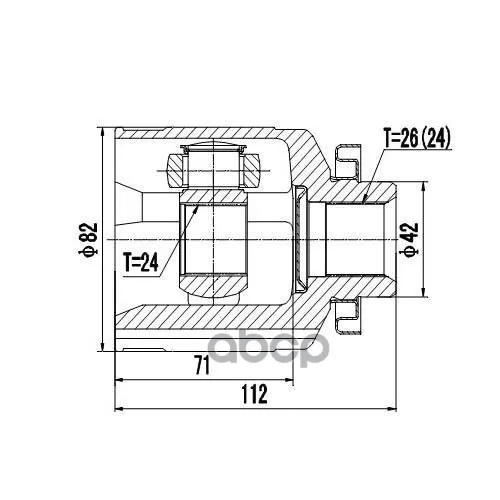 Шрус Внутренний Hyundai Tucson (04--10), - R Zikmar 