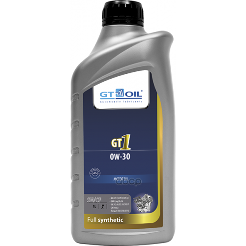 GT OIL Масло Моторное Синтетическое Всесезонное Gt1, Sae 0W-30, Api Sn/Cf, 1 Л