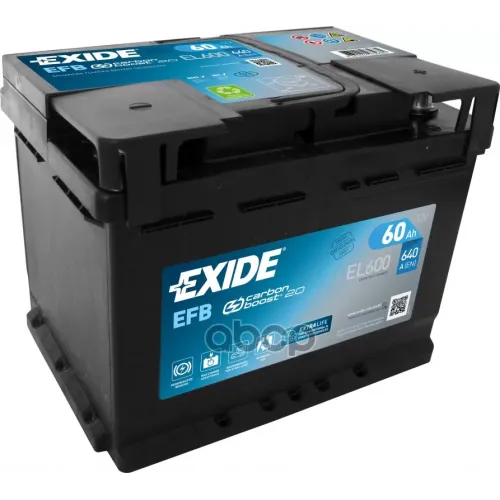 Аккумулятор Start&Stop Efb 12V 60Ah 540A 242Х175х190 Полярность Etn0 Клемы En Крепление B13 EXIDE 