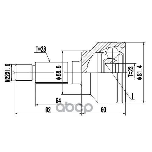 Шрус Kia CeeD Ed 06-12/Axela Bl5fw Zikmar 