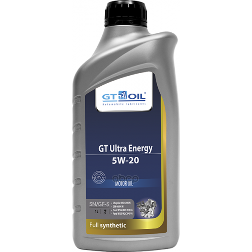 GT OIL Масло Моторное 5W20 Gt Oil 1Л Синтетика Gt Ultra Energy Gf-4