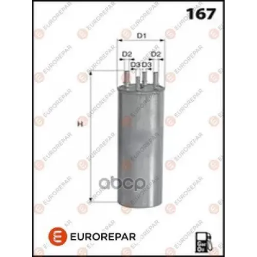 Фильтр Топливный Vw T5 1.9D-2.5D/Touareg 2.5D 03- EUROREPAR 