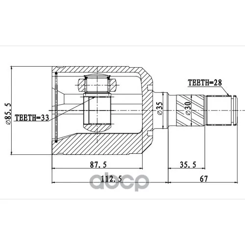 Шрус Toyota Gx470 (2002-2009)/4 Runner (2002-2009) Zikmar 
