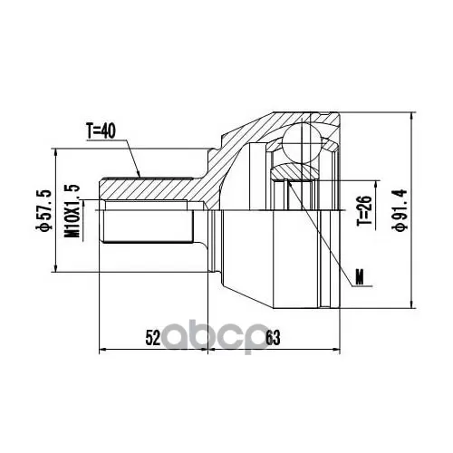Шрус Ford Mondeo Iv 2.3 07-15 Нар. Zikmar 