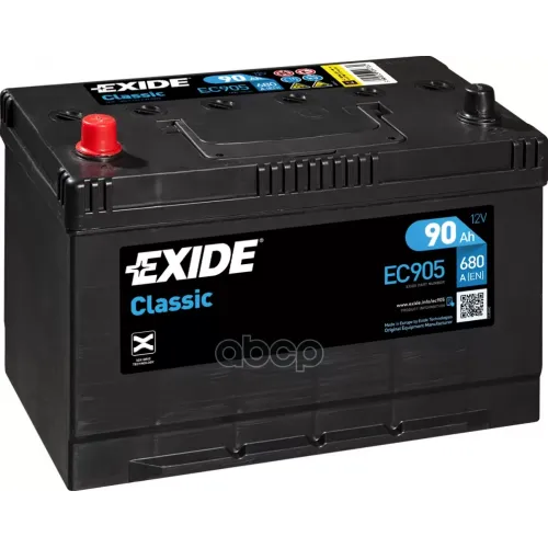 Аккумулятор Classic 12V 90Ah 680A 306Х173х222 Полярность Etn1 Клемы En Крепление Korean B1 EXIDE 