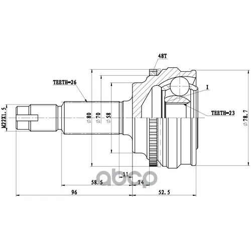 Шрус Наружный Toyota Prius (03--09) Zikmar 
