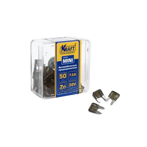 Набор Предохранителей 7.5А (Mini 50Шт) Пласт.кор. Kraft 