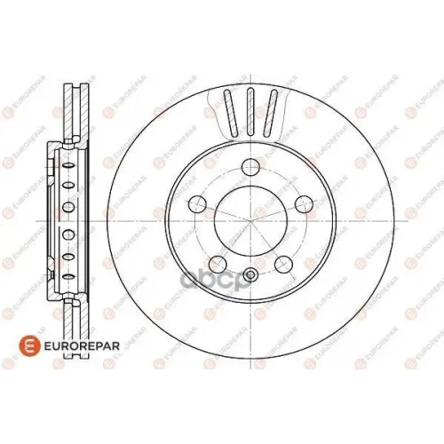 Диск Тормозной Audi A2/A3/Vw Golf Iv/V/Skoda Fabia/Octavia Передний Вент.d 256Мм (Упак. 2 Шт.) EUROREPAR 
