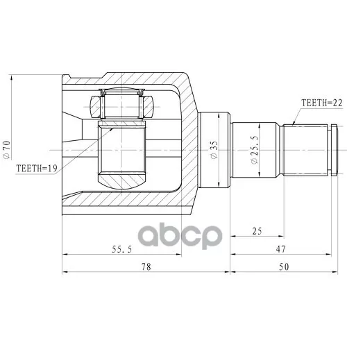 Шрус Daewoo Kalos 2006- Внутр. Zikmar 
