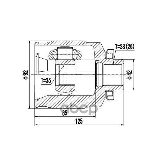 Шрус Hyundai Getz 2002- Внутр. Zikmar 
