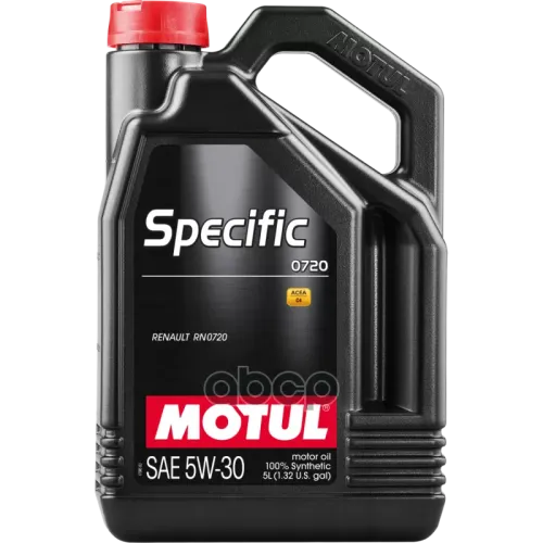 MOTUL Масло Моторное 5W30 Motul 5Л Синтетика Specific Rn 0720 С4/А3/В4