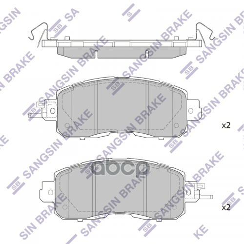 Колодки Тормозные Дисковые, Передние Sangsin brake 