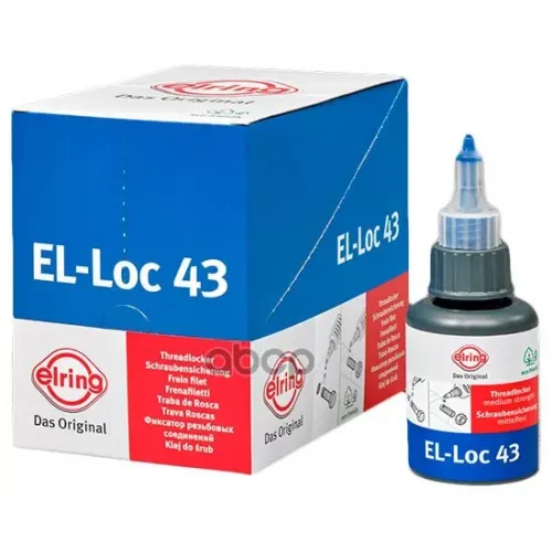 Герметик El-Loc 43 [Синий, Флакон 50Ml] [-55°C...+180°C] Elring 954.000