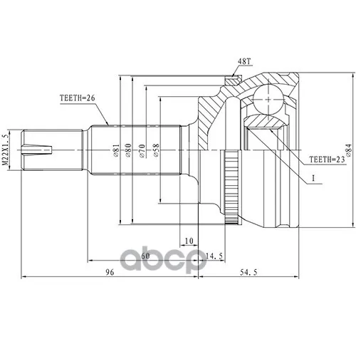 Шрус Toyota Corolla 00- Наружн. Zikmar 
