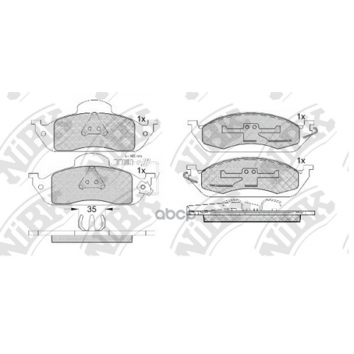 Колодки Тормозные Дисковые С Датчиком Износа NiBK 